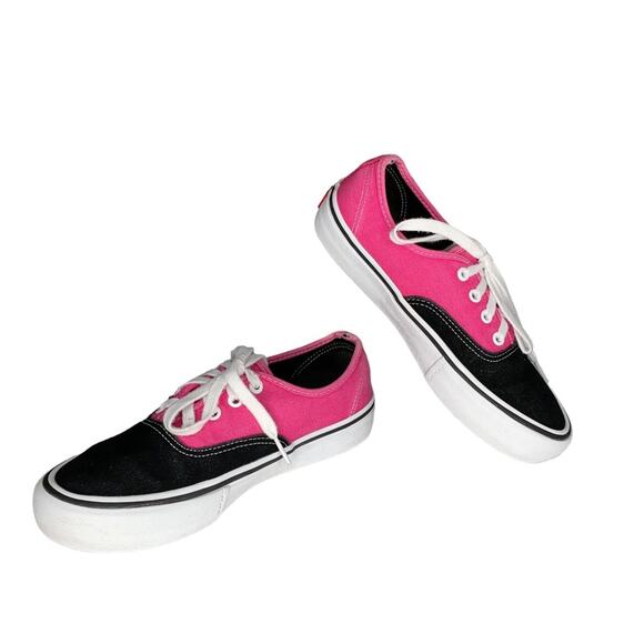 Vans Authentic Pro Suede Canvas Sneaker Magenta Pink Black Size Men 6 - Picture 4 of 16